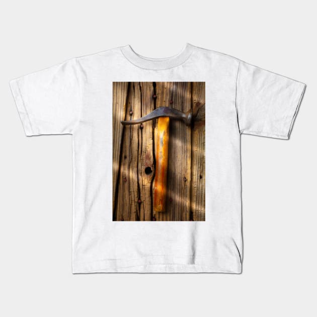 Old Craftmans Hammer Kids T-Shirt by photogarry